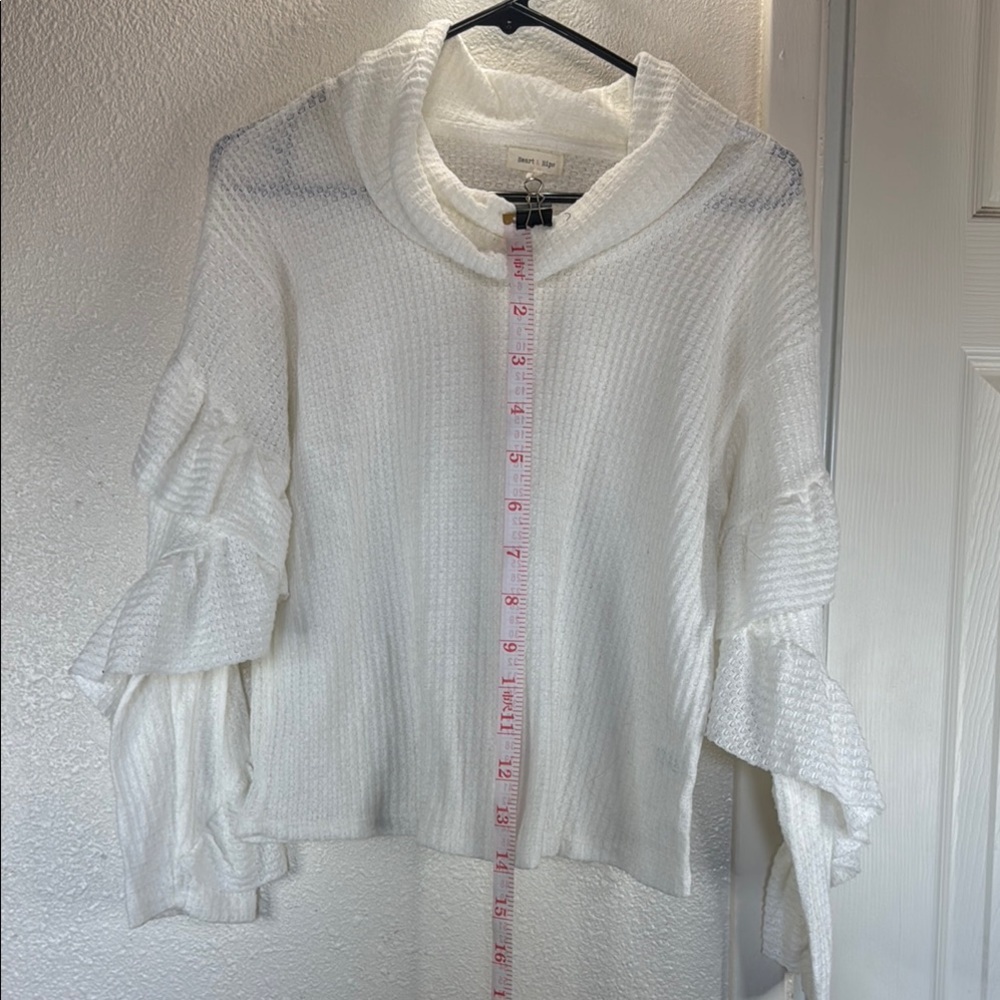White Ruffled Sweater - Picture 4 of 5